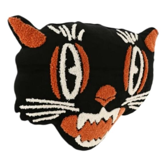 Halloween retro cat head throw pillow Holiday Decor - Picture 2 of 4